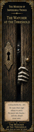 The Watcher at the Threshold Bookmarks | Dark Academia Printable | Antique Gold Gothic | Book Lover Collectibles