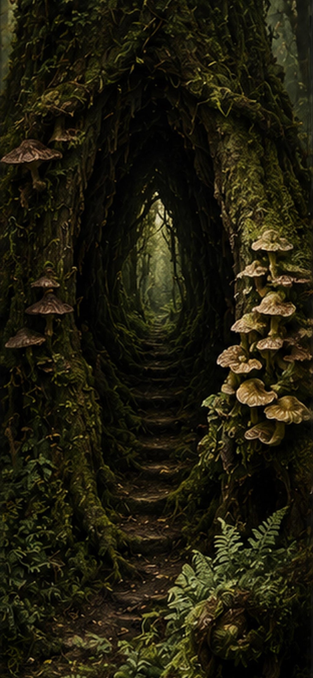 Forgotten Forest Phone Wallpaper Bundle, Goblincore Lock Screen | Moody Woodland Art | Digital Download