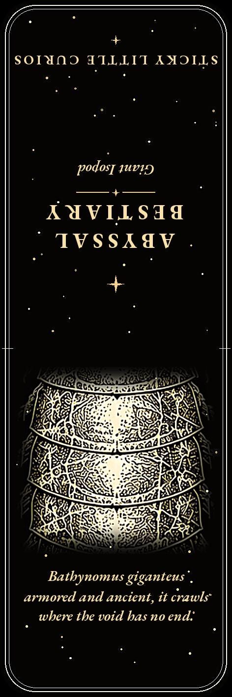 Abyssal Bestiary Bookmark | Dark Academia Deep Sea Bookmark | Standard or Magnetic Page Marker