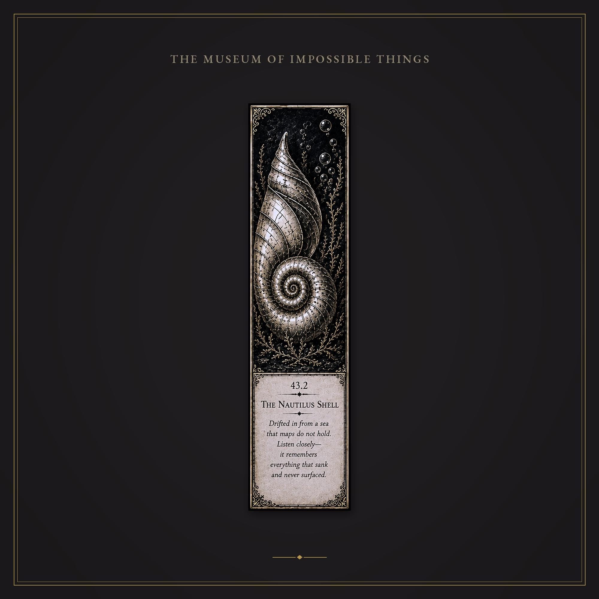 Recovered from Impossible Seas Bookmark | Dark Academia Set of 5 | Standard or Magnetic | Gothic Cabinet of Curiosities