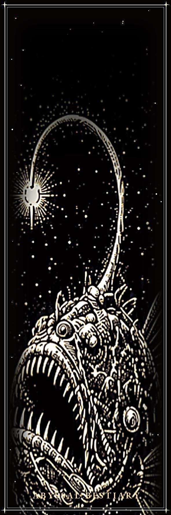 Abyssal Bestiary Bookmarks, Deep Sea Creatures | Gothic Printable Page Markers | Instant Digital Download | Ocean Aesthetic