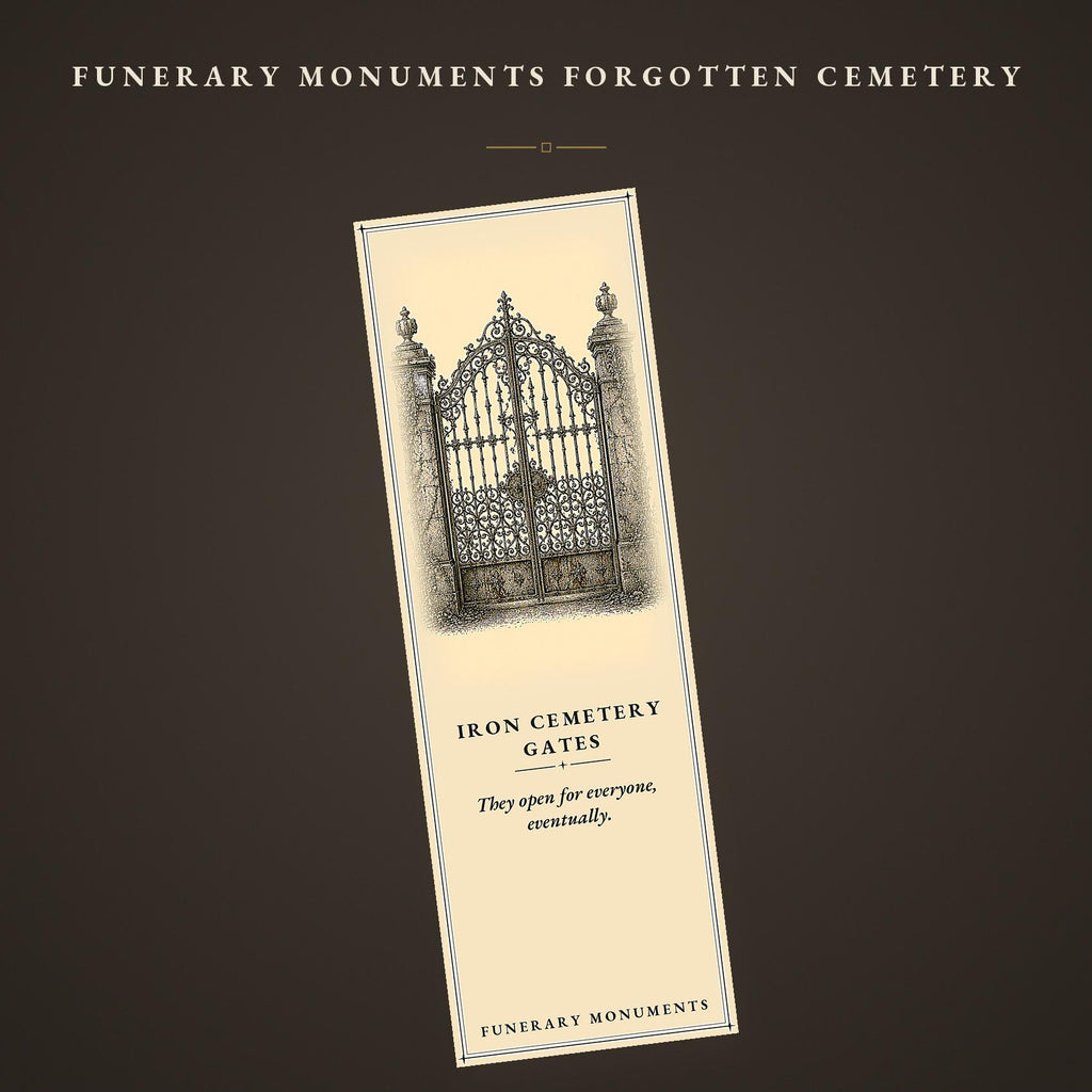 Funerary Monuments Printable Bookmarks | Dark Academia Gothic | Cemetery Reader Gift | Occult Stationery | Digital Download