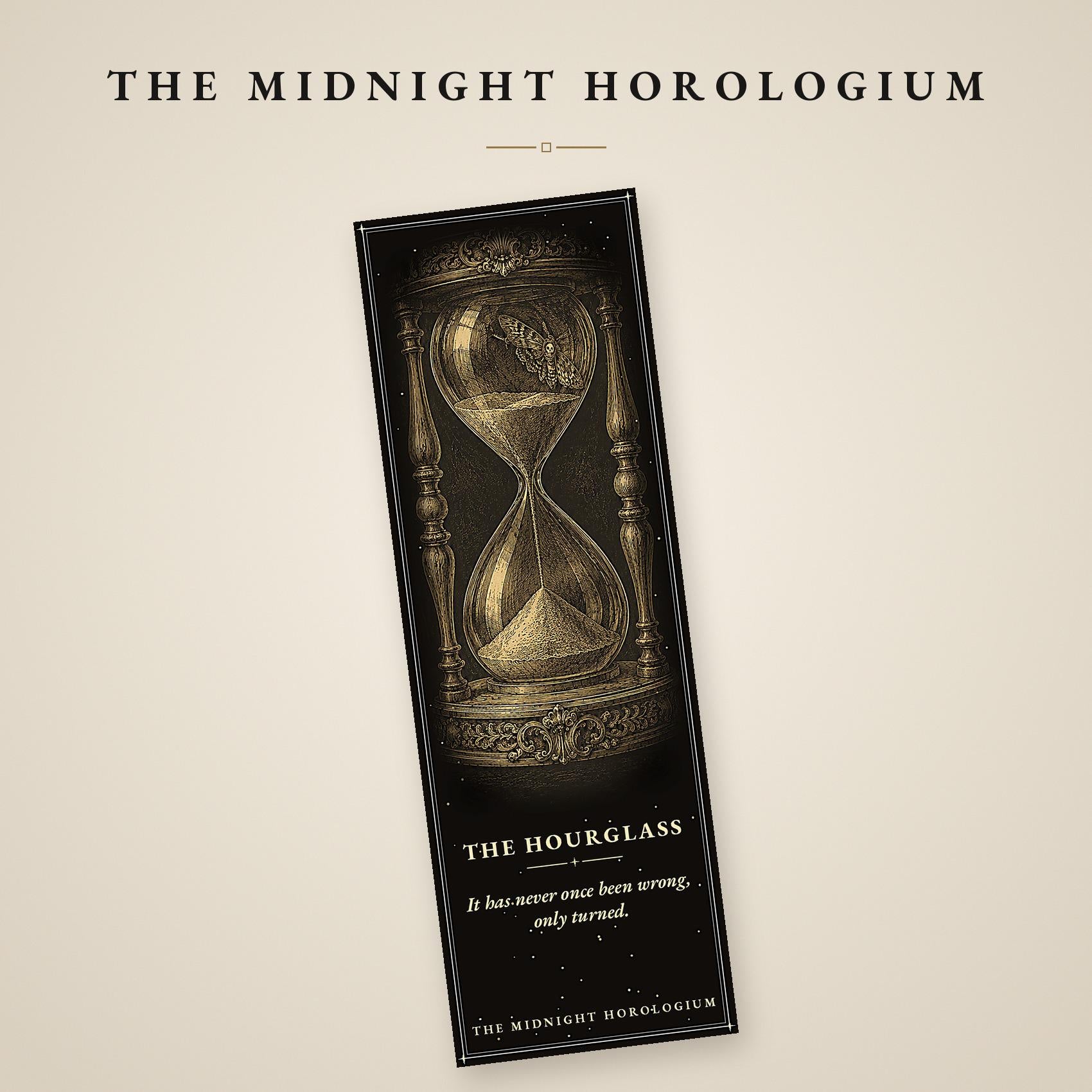 The Midnight Horologium Printable Bookmarks | Dark Academia Gothic Bookmark Set | Memento Mori Digital Download