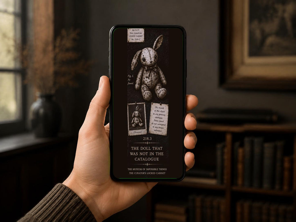 Curator's Locked Cabinet Phone Wallpaper | Dark Academia Lock Screen, Mystery Specimens Bundle