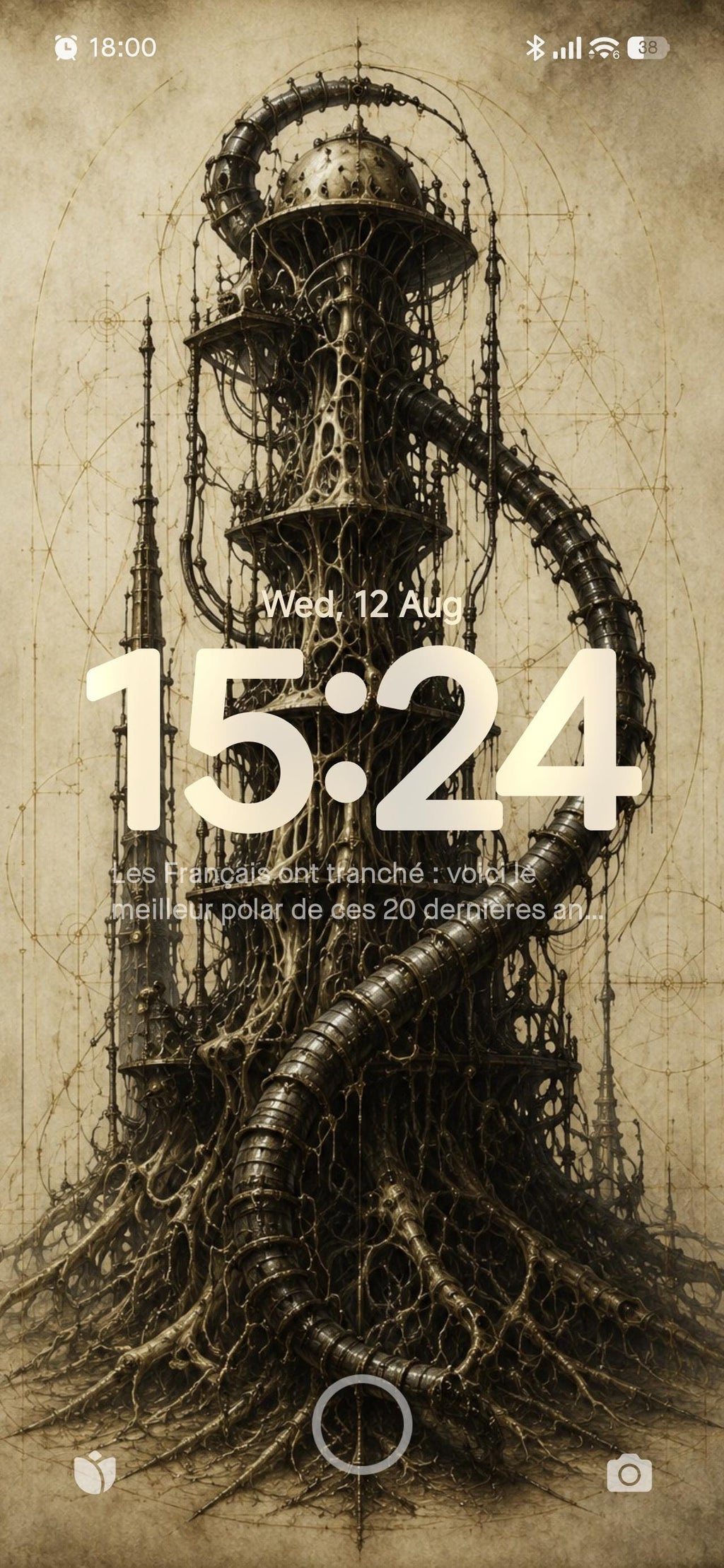 Spiral Tower, Biomechanical Phone Wallpaper | Dark Academia Lock Screen | Surreal Anatomy Digital Download | Gothic Sci-Fi Art
