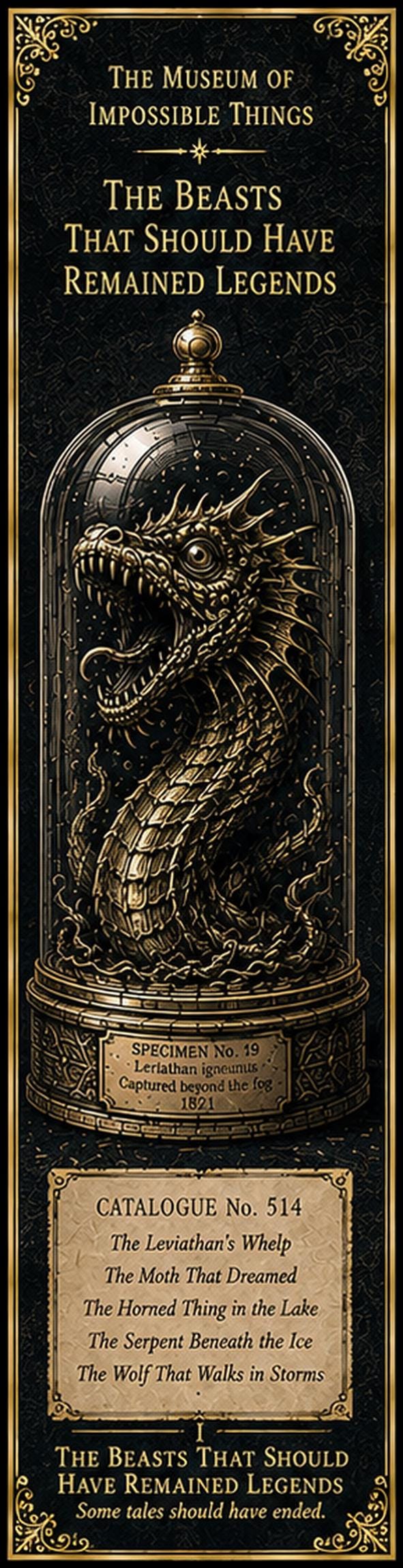 The Beasts That Should Have Remained Legends, Printable Bookmark Set | Dark Academia | Gothic Cabinet Curiosities | Book Lover Gift