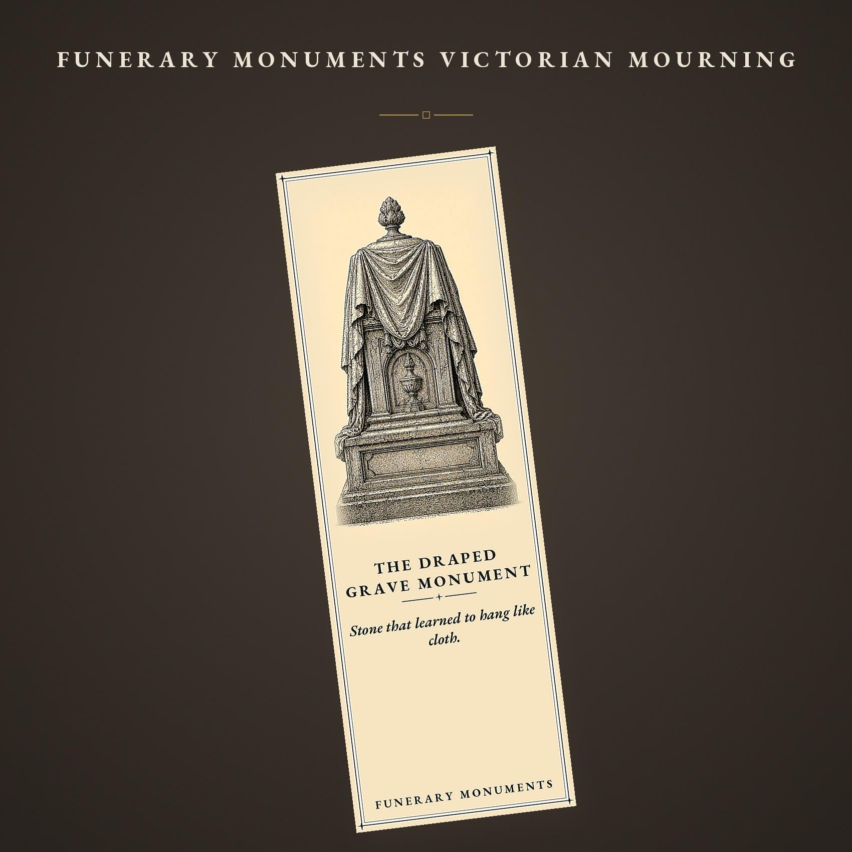 Victorian Mourning Funerary Monuments Bookmarks | Dark Academia Gothic Printables (Digital Download)