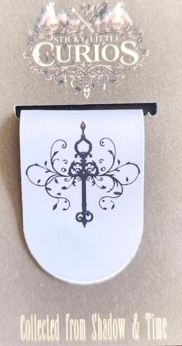Dark Academia Ornate Skeleton Key Magnetic Page Marker | Gothic Filigree Bookmark | Arcane Reader Gift | Literary Talisman