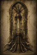 Electrical Mechanism II, Biomechanical Phone Wallpaper | Dark Academia Lock Screen | Gothic Sci-Fi Surreal | Instant Digital Download