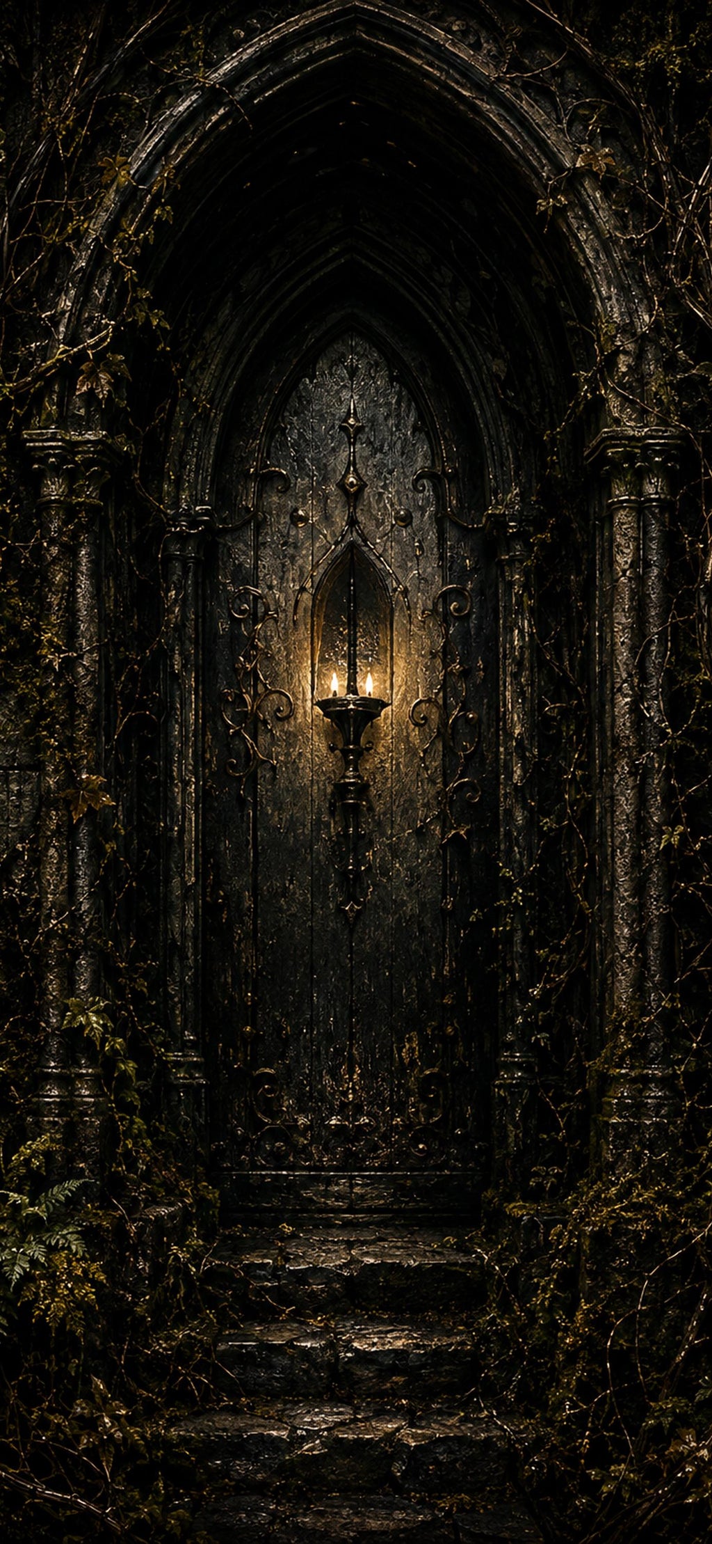 Forest Midnight Phone Wallpaper Bundle | Dark Goblincore Lock Screen (Digital Download)