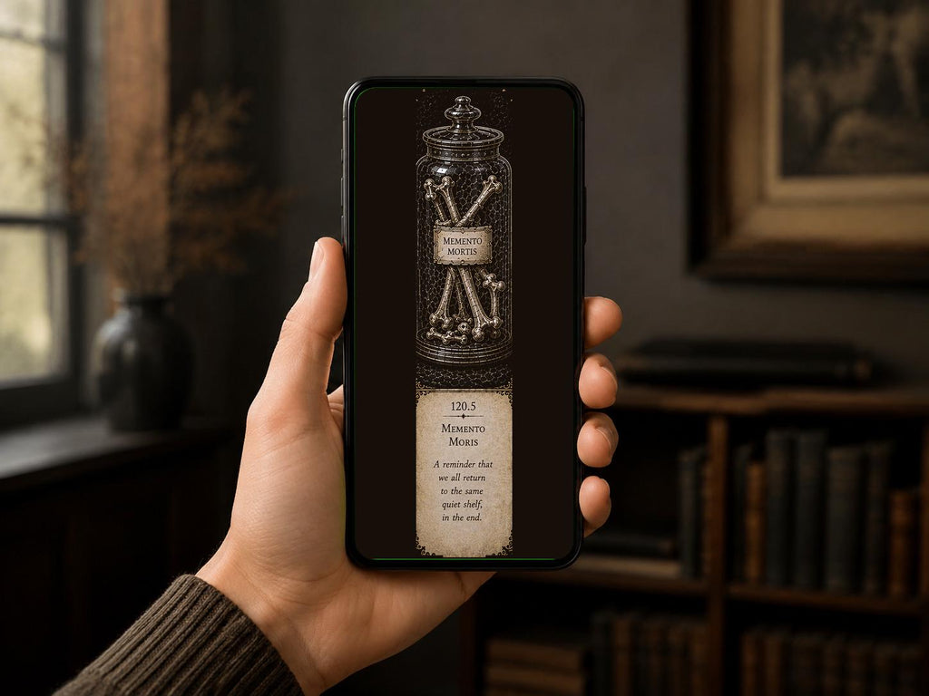 Bone Custodian Phone Wallpaper Bundle | Dark Academia Lock Screen, Memento Mortis Art, iPhone & Android Digital Download