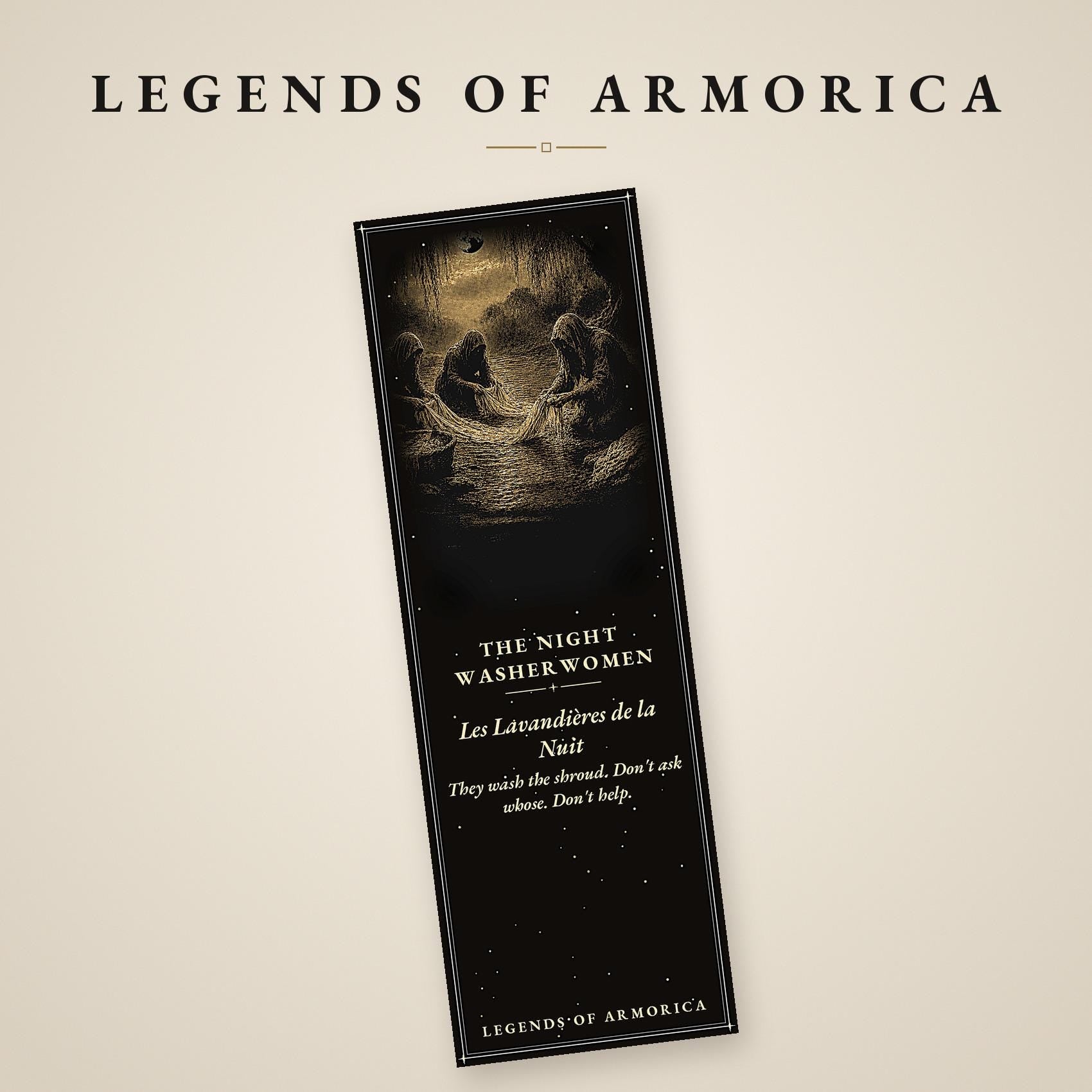 Legends of Armorica Printable Bookmarks | Dark Academia Gothic | Breton Folklore Digital Download | Occult Stationery Gift