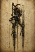 Alien Spider - Biomechanical Phone Wallpaper | Dark Academia | Surreal Anatomy | Gothic Sci-Fi Digital Download