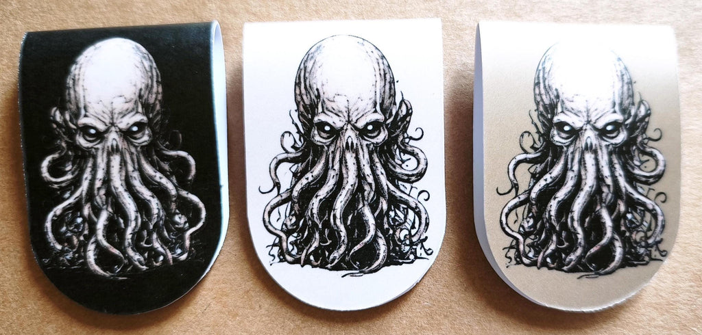 Cthulhu Magnetic Bookmark, Cosmic Horror Dark Academia | Lovecraft-Inspired | Fold-Over Page Holder | Matte Finish | Book Lover Gift