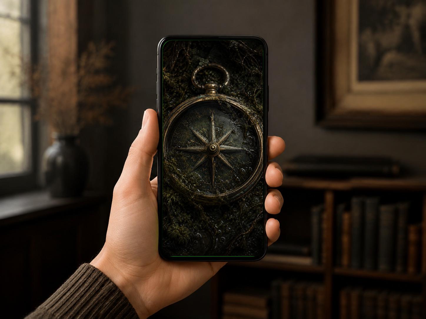 The Rotting Orchard Phone Wallpaper | Dark Goblincore Lock Screen | Decay Aesthetic, Wasps Design | Digital Download Set