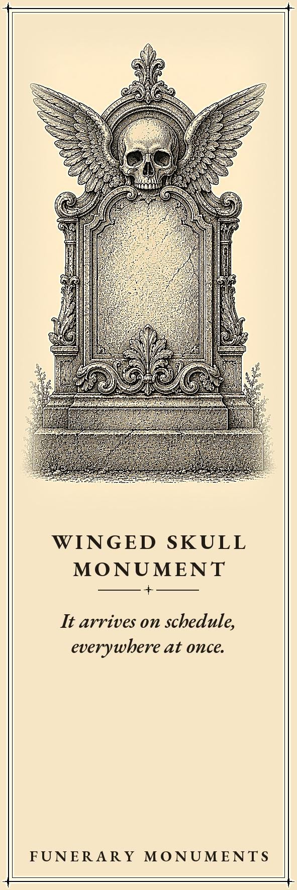 Funerary Monuments Memento Mori Memorials Printable Bookmarks | Dark Academia Gothic Bookmark Set | Digital Download Print & Cut