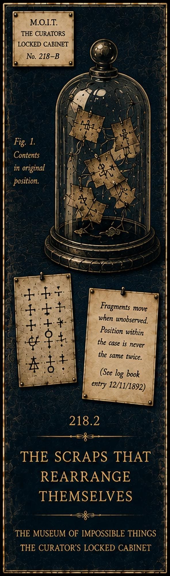 The Curator's Locked Cabinet Printable Bookmarks | Dark Academia, Gothic Museum Style | Book Lover Gift