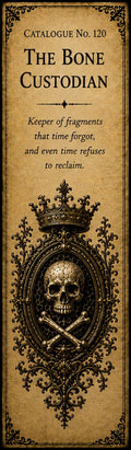 Bone Custodian | Dark Academia Bookmarks - Digital Download | Antique Gold On Black, Set Of 5