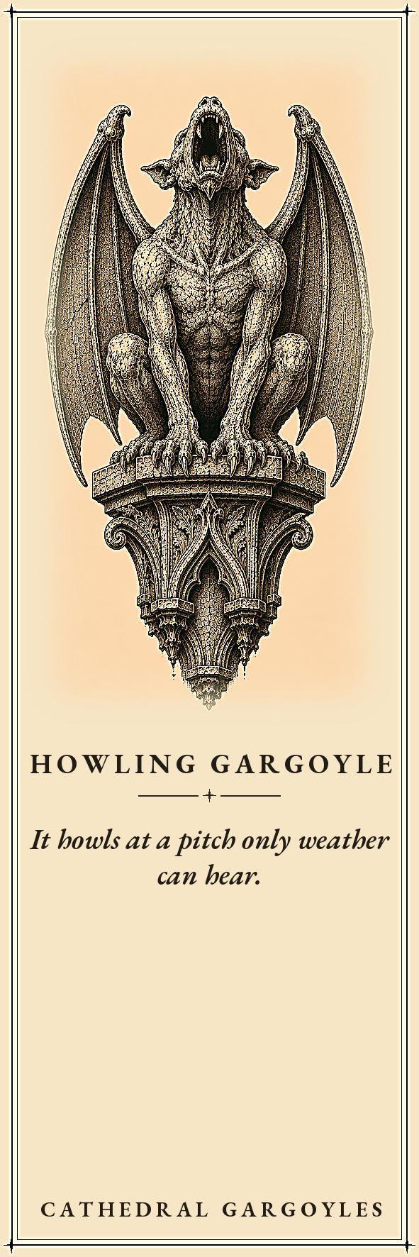 Cathedral Gargoyles Bookmark, Dark Academia Sentinels | Gothic Stone Creature Art | Handmade Page Marker, Literary Gift