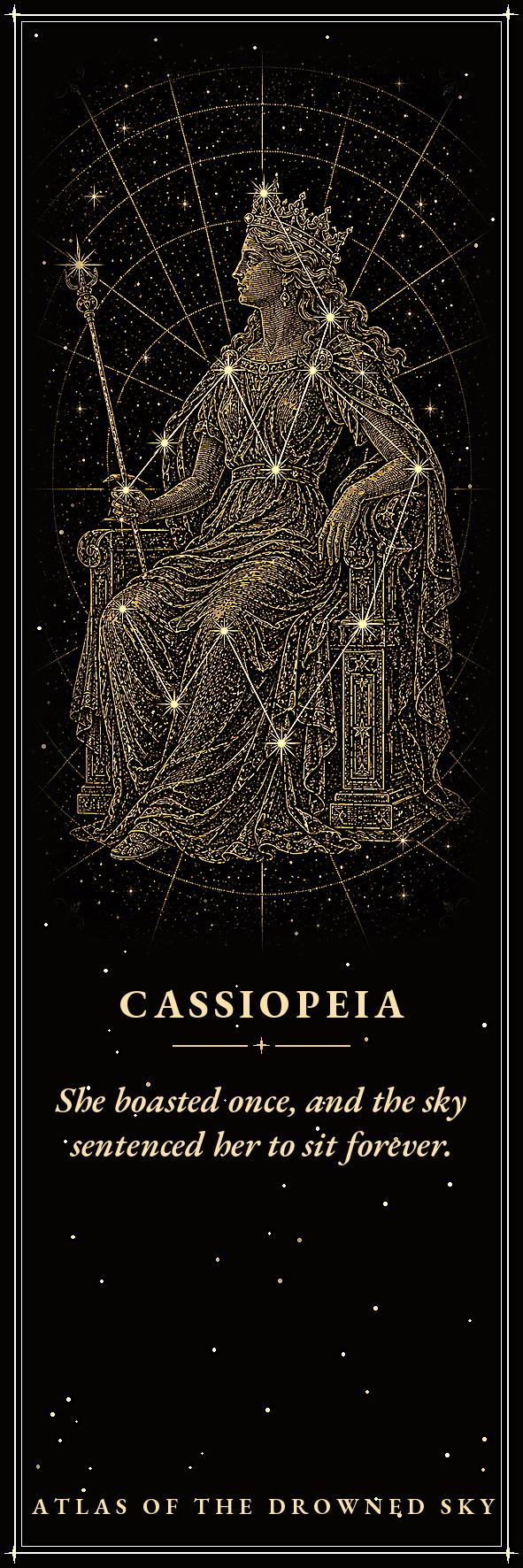 Atlas of the Drowned Sky Printable Bookmarks | Constellation Art, Gold Linework | Dark Academia Night Sky | Digital Download