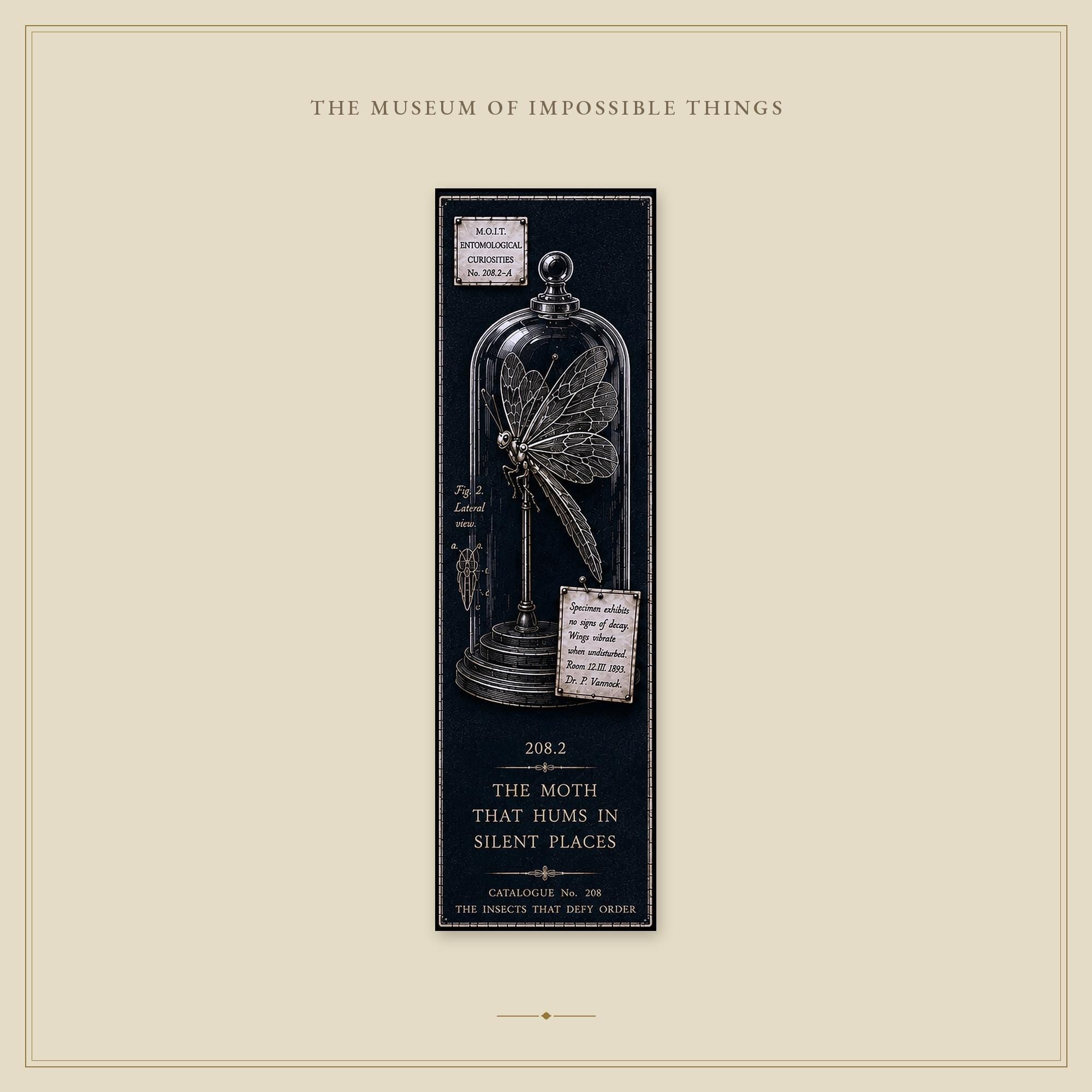 Entomological Curiosities Bookmark | Dark Academia Set of 5 | Standard or Magnetic | Gothic Cabinet of Curiosities