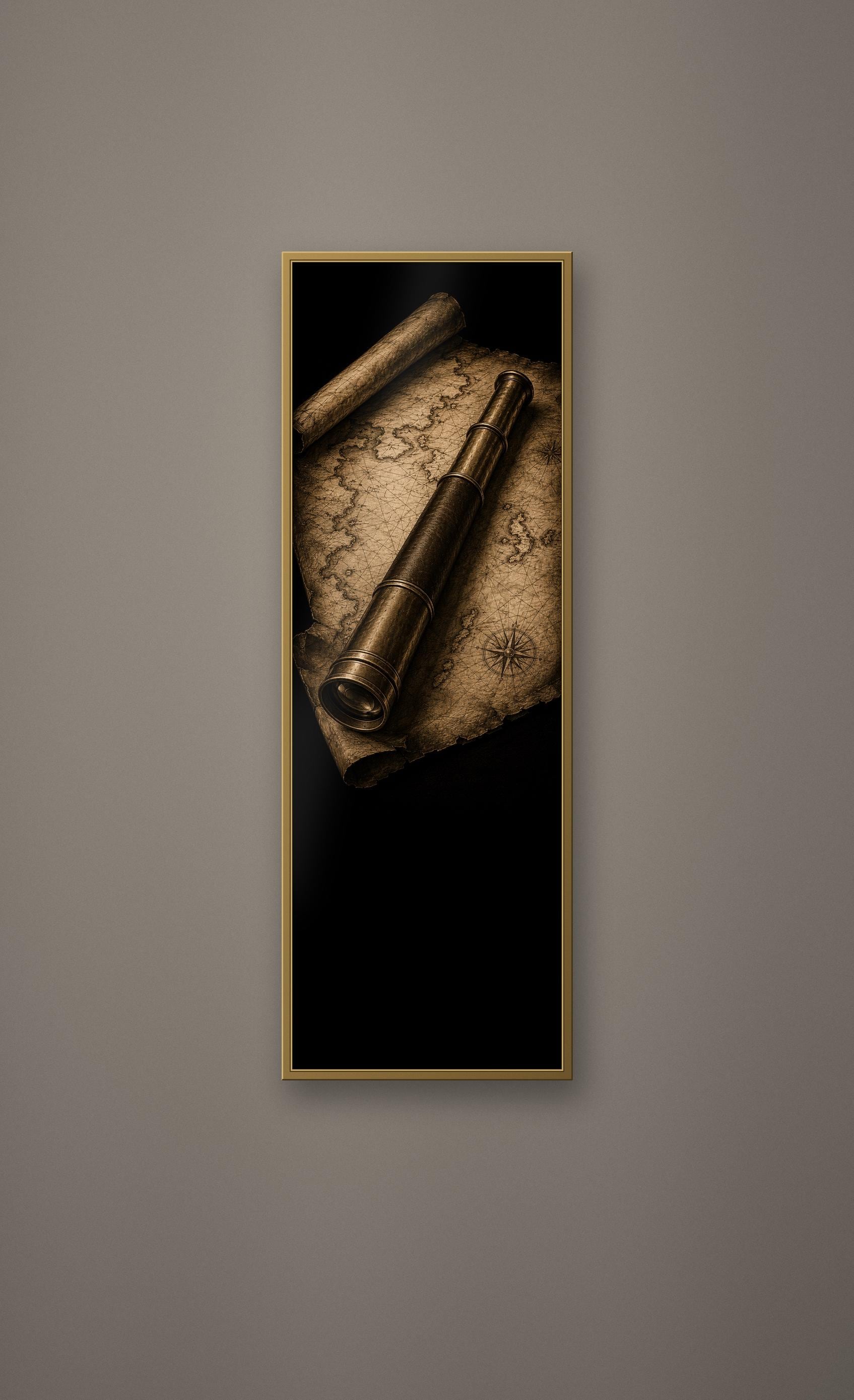 The Cartographers Cabinet: Dark Academia Wall Art | Antique Gold Black Prints | Digital Download Set