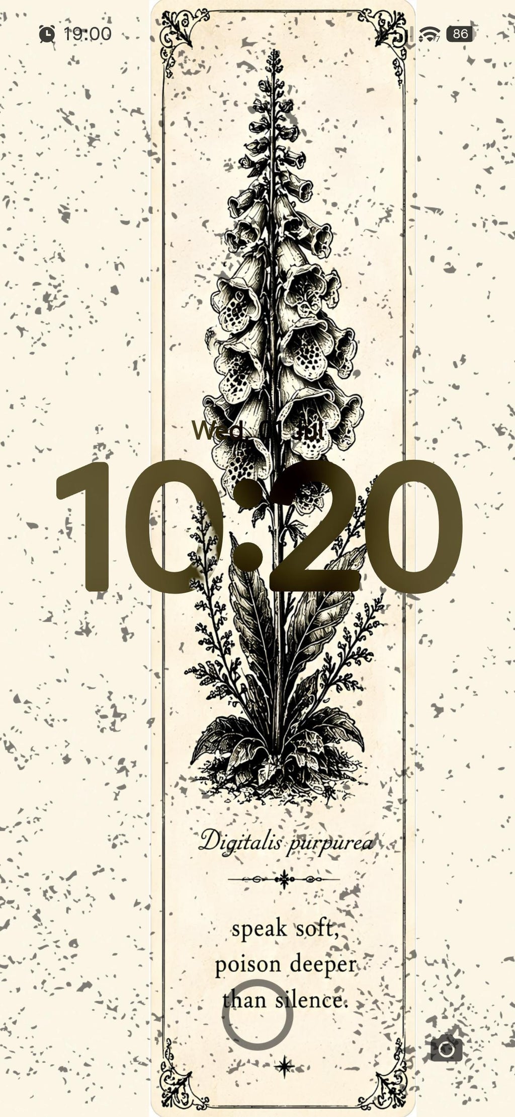 Poison Garden Phone Wallpaper | Toxic Botanical Witchy Aesthetic | Dark Academia Lock Screen | Herbalism Gift Digital Download