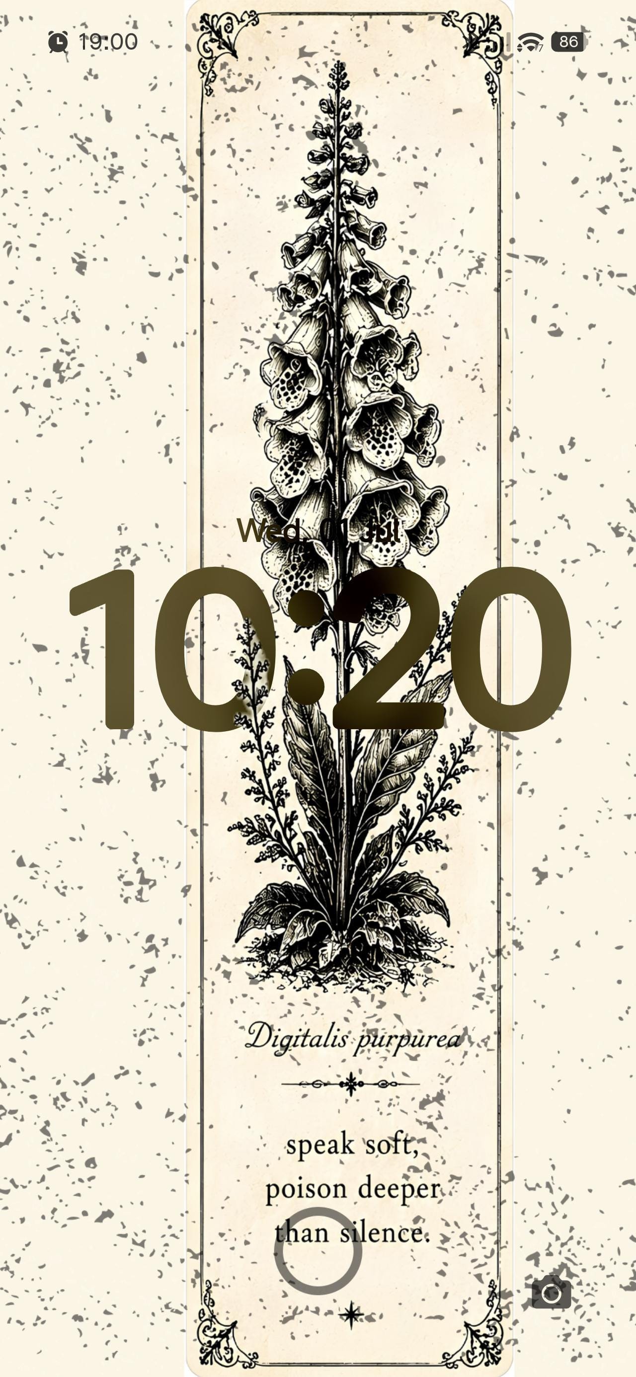 Poison Garden Phone Wallpaper | Toxic Botanical Witchy Aesthetic | Dark Academia Lock Screen | Herbalism Gift Digital Download