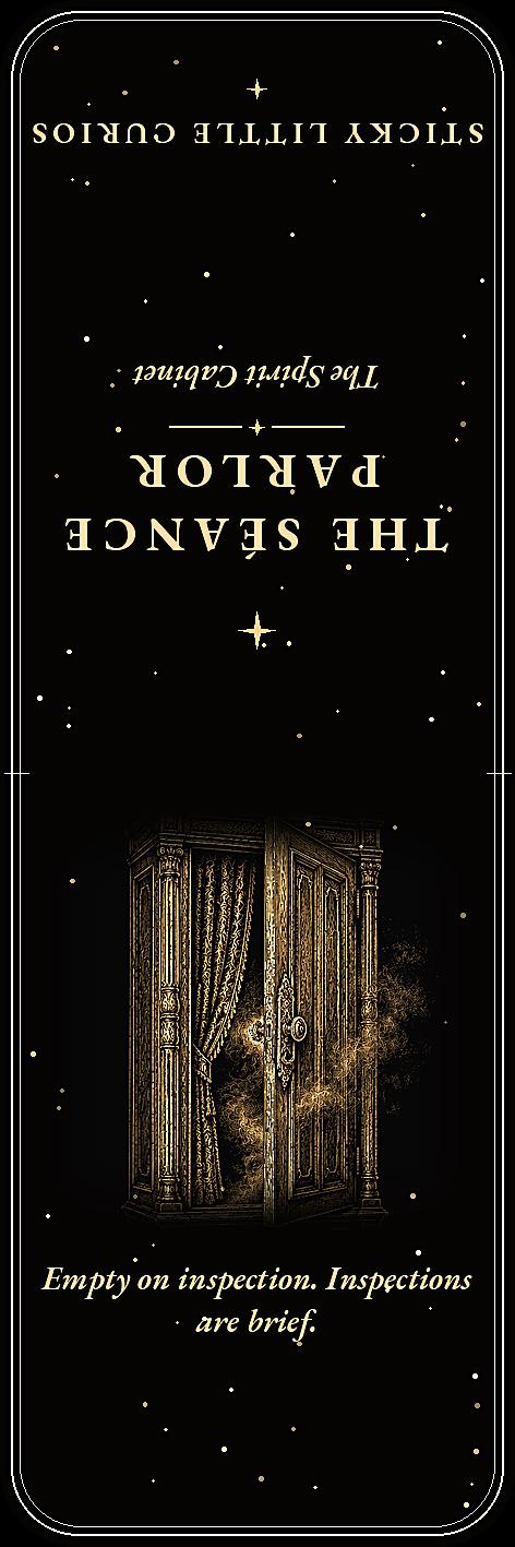 The Séance Parlor Bookmark | Dark Academia Victorian Spiritualism Bookmark | Standard or Magnetic Page Marker