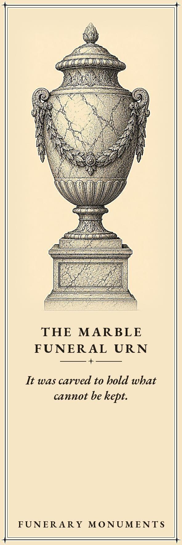 Funerary Monuments Victorian Mourning Bookmark | Dark Academia Cemetery Bookmark | Standard or Magnetic Page Marker