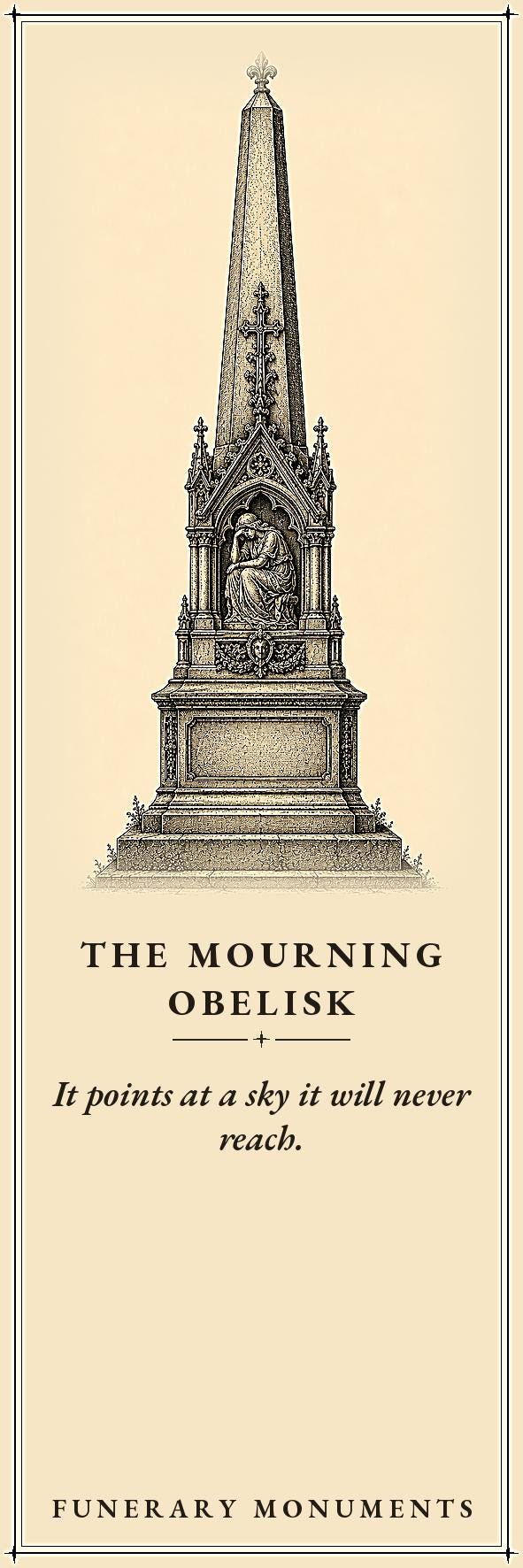 Victorian Mourning Funerary Monuments Bookmarks | Dark Academia Gothic Printables (Digital Download)