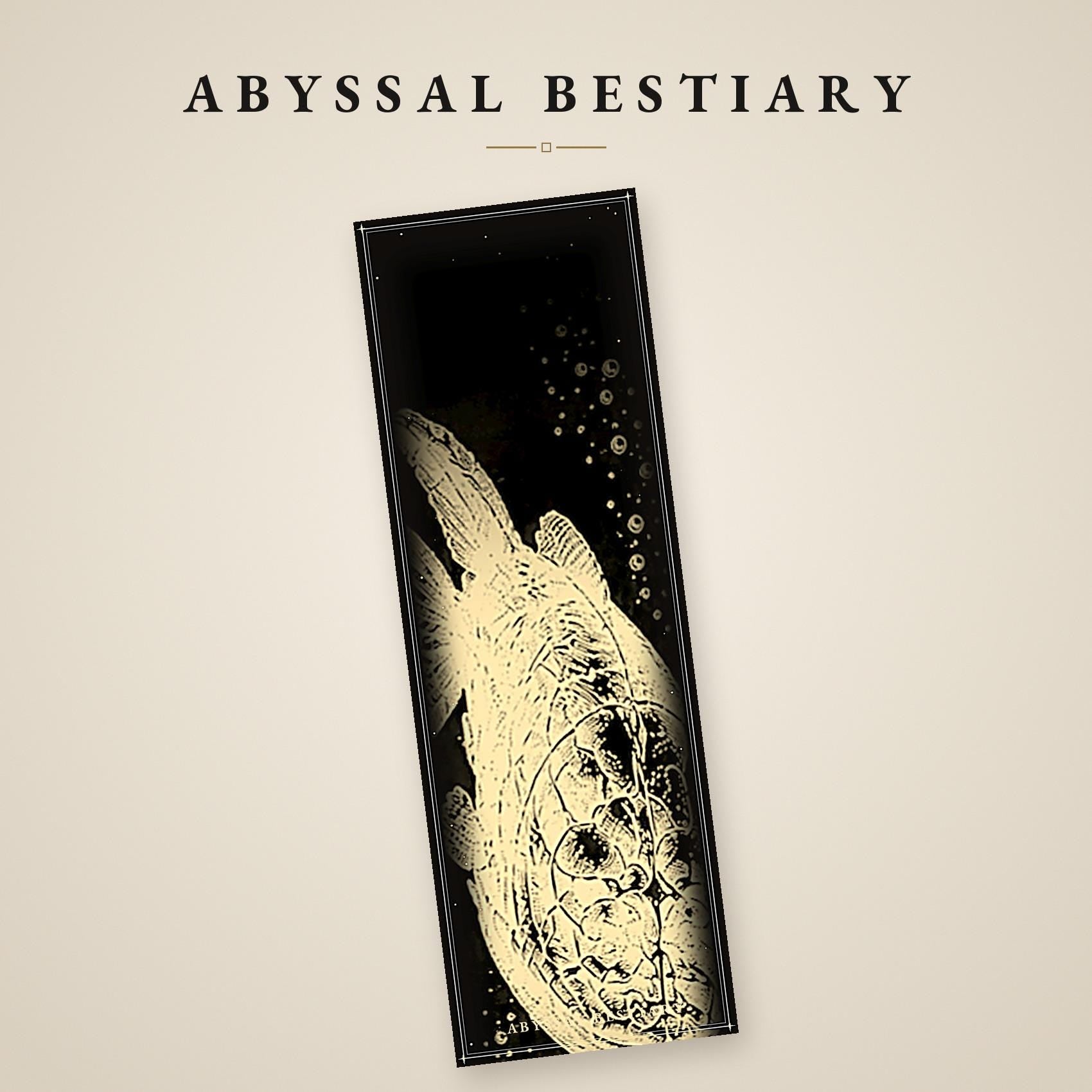 Abyssal Bestiary Bookmarks, Deep Sea Creatures | Gothic Printable Page Markers | Instant Digital Download | Ocean Aesthetic