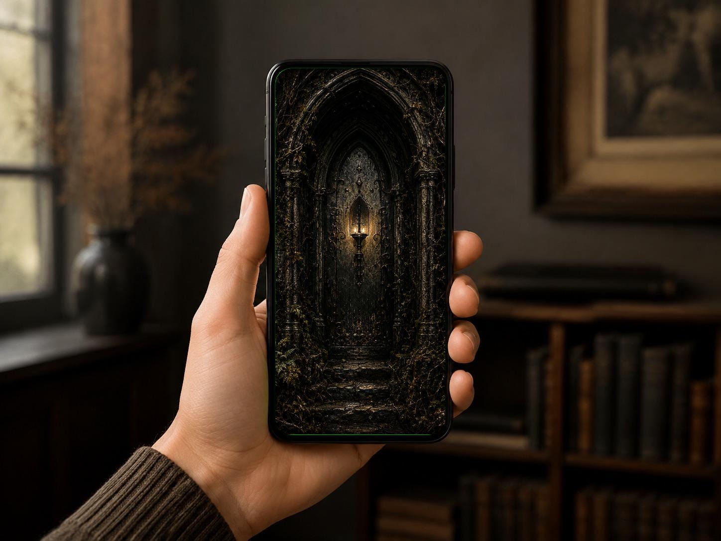 Forest Midnight Phone Wallpaper Bundle | Dark Goblincore Lock Screen (Digital Download)