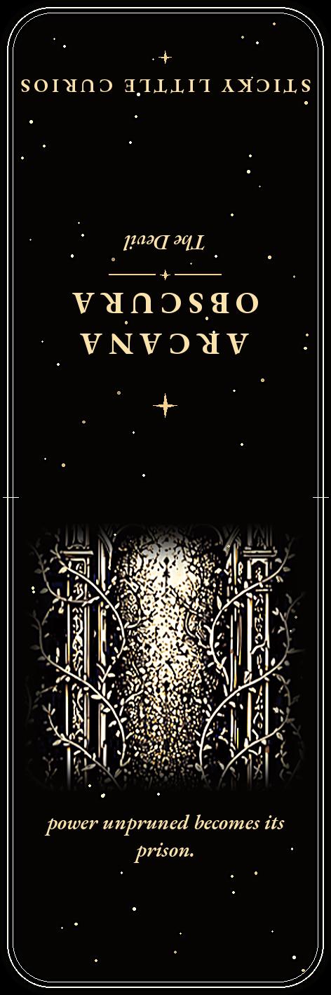 Arcana Obscura Bookmark | Dark Academia Tarot Bookmark | Standard or Magnetic Page Marker