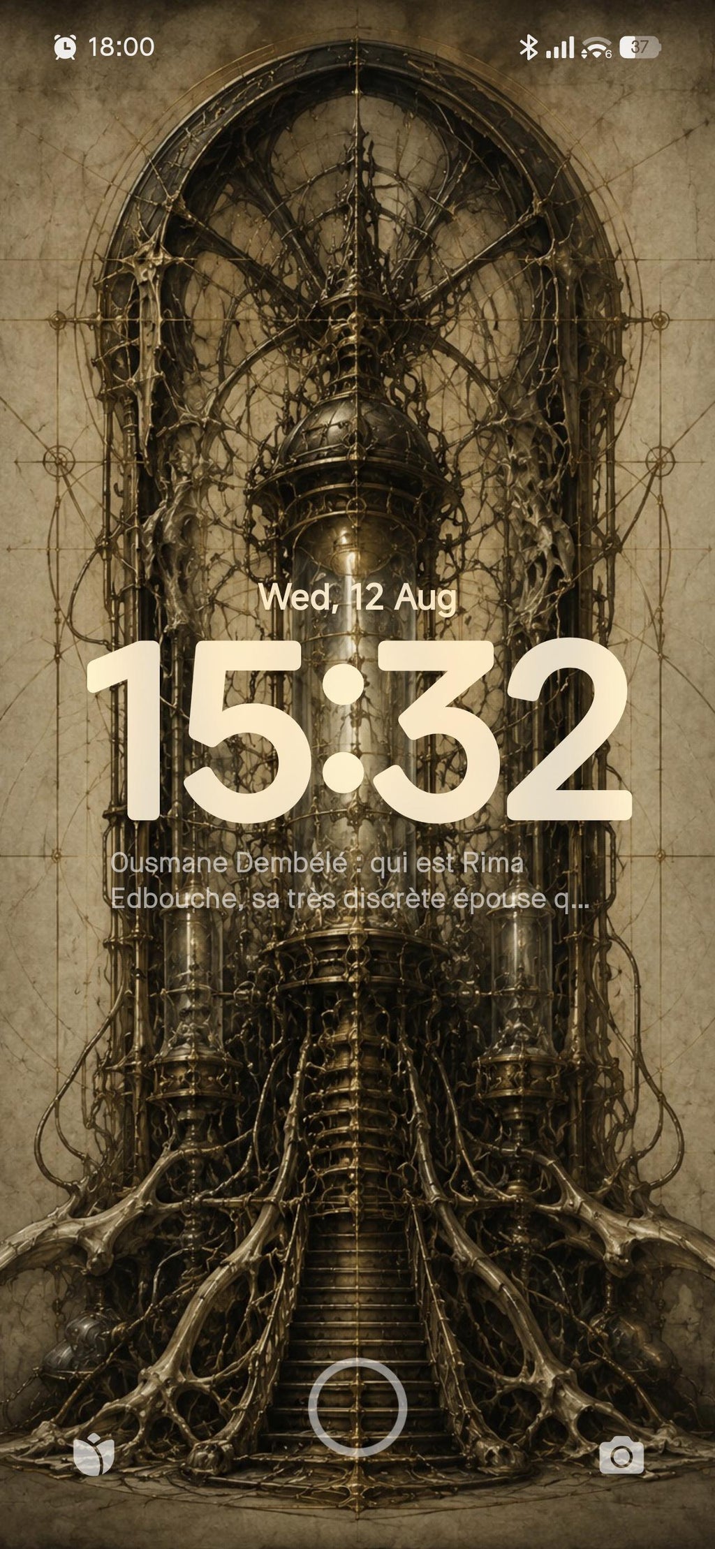Electrical Mechanism II, Biomechanical Phone Wallpaper | Dark Academia Lock Screen | Gothic Sci-Fi Surreal | Instant Digital Download