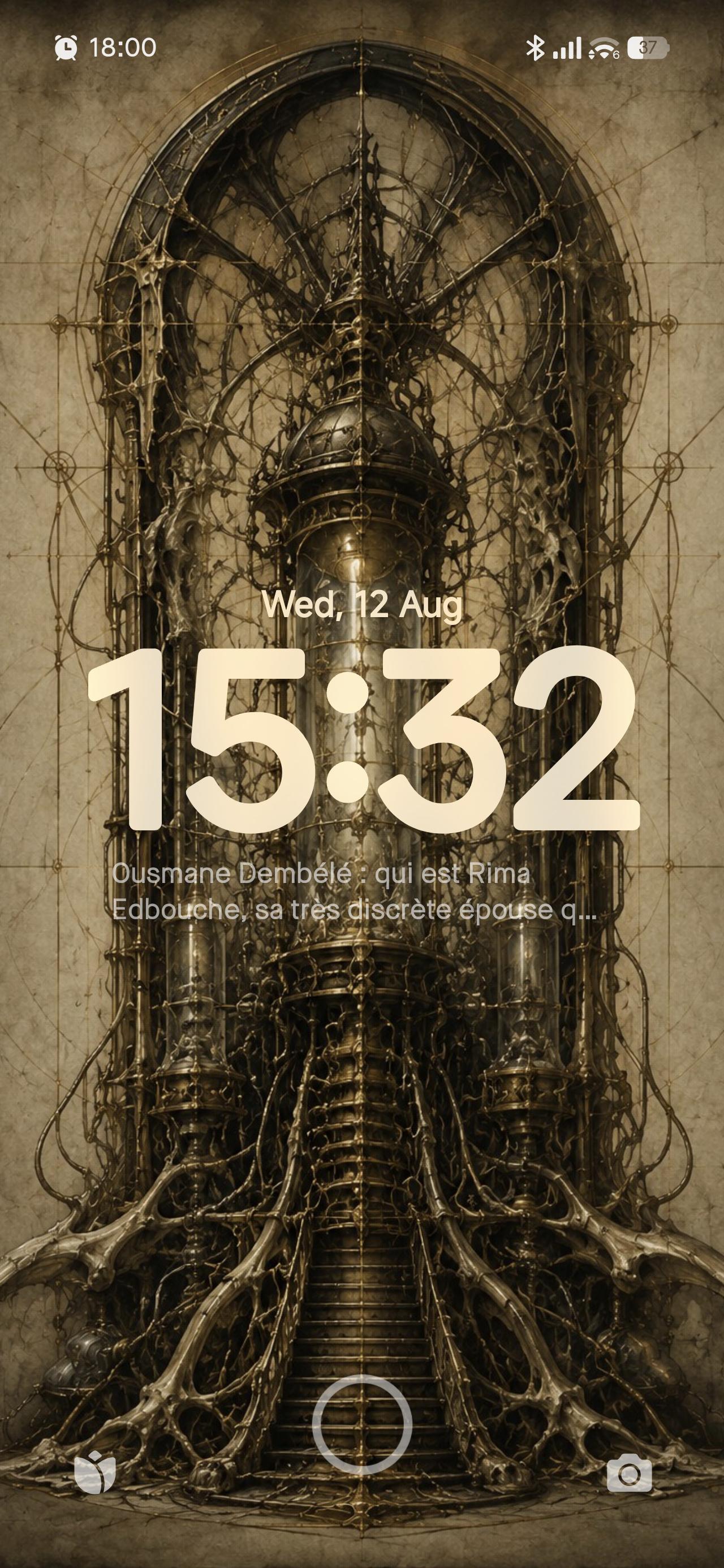 Electrical Mechanism II, Biomechanical Phone Wallpaper | Dark Academia Lock Screen | Gothic Sci-Fi Surreal | Instant Digital Download