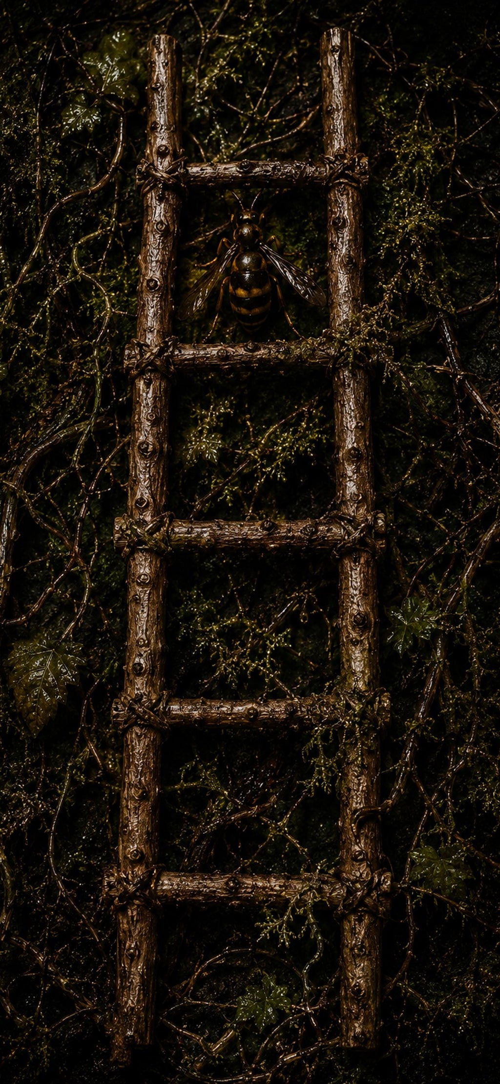 The Rotting Orchard Phone Wallpaper | Dark Goblincore Lock Screen | Decay Aesthetic, Wasps Design | Digital Download Set