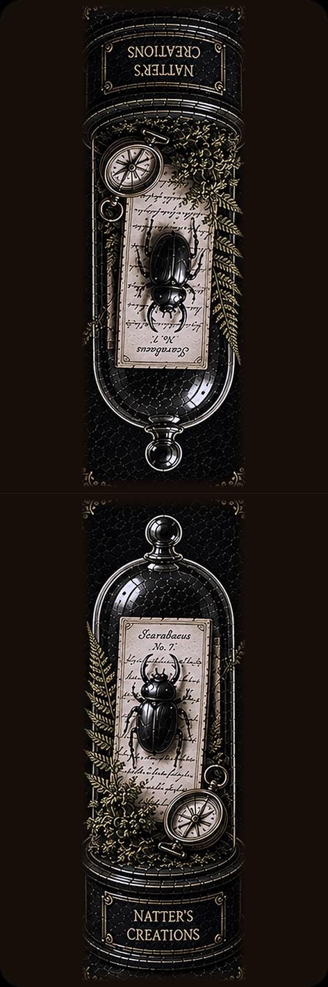 Curiosities Collected Bookmark | Dark Academia Set of 5 | Standard or Magnetic | Gothic Cabinet of Curiosities