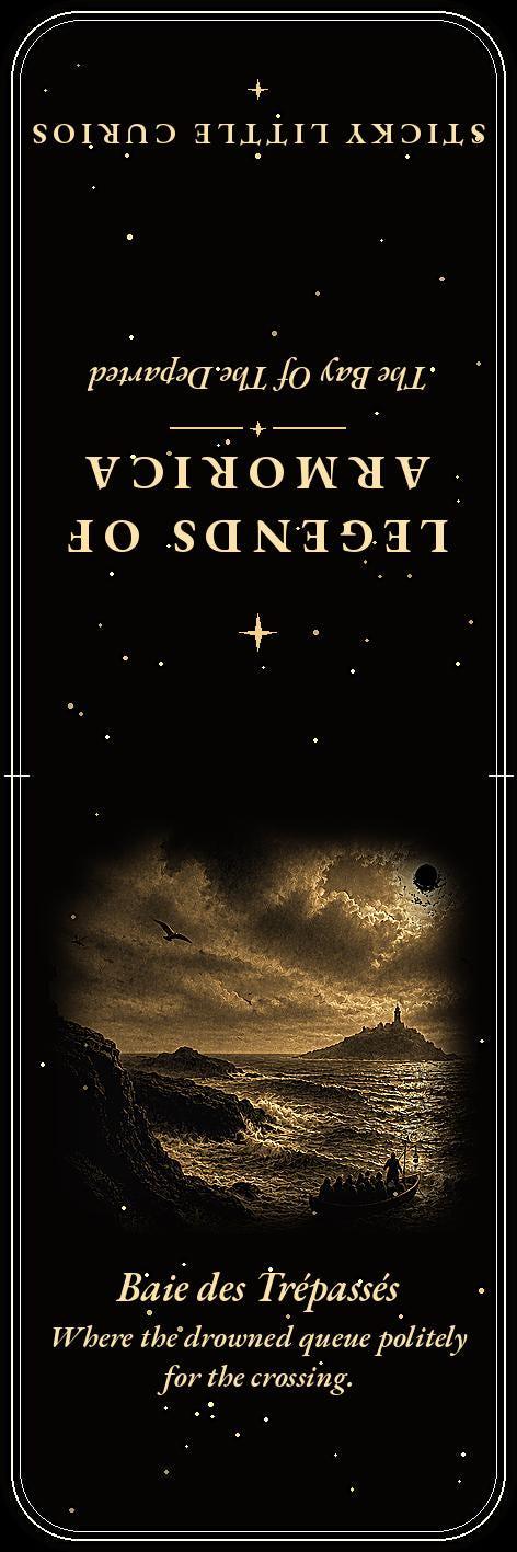 Legends of Armorica Bookmark, Dark Academia Breton Folklore | Magnetic Page Marker | Mythology Gift | Handmade