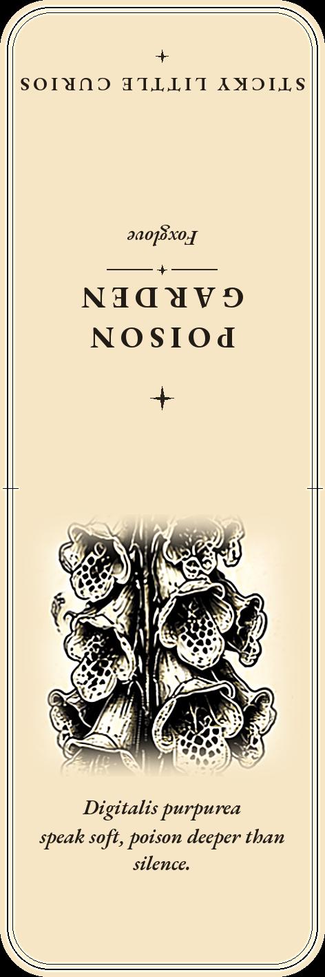 Poison Garden Bookmark | Dark Academia Botanical Bookmark | Standard or Magnetic Page Marker