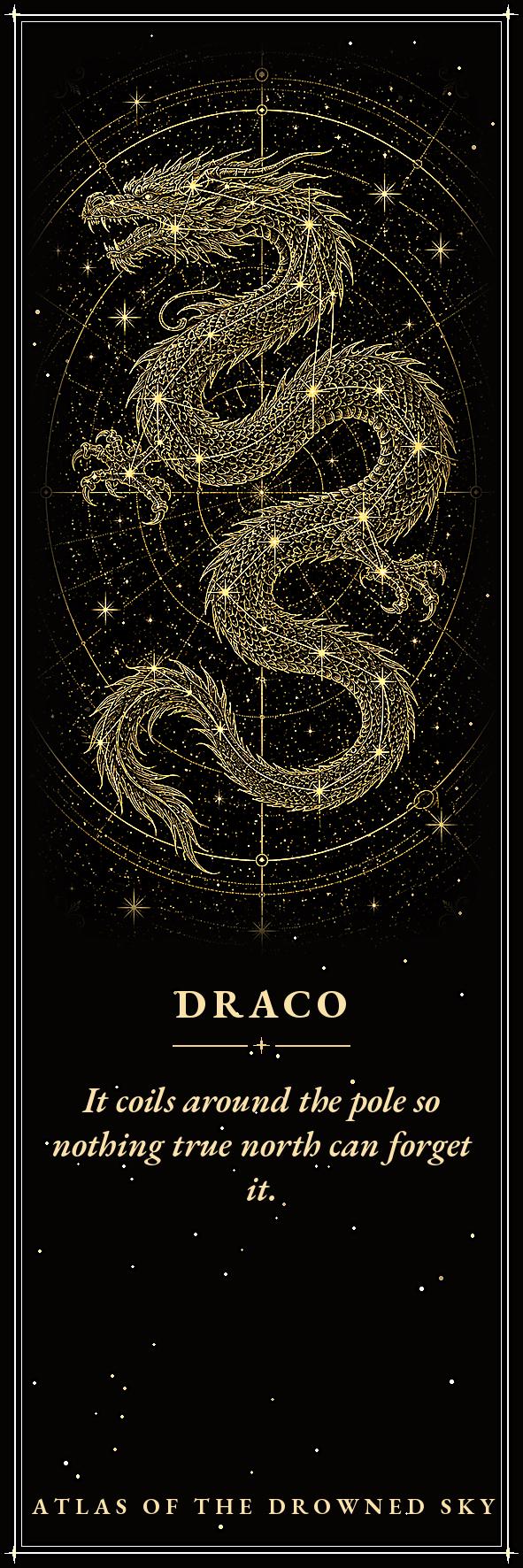 Atlas of the Drowned Sky Printable Bookmarks | Constellation Art, Gold Linework | Dark Academia Night Sky | Digital Download