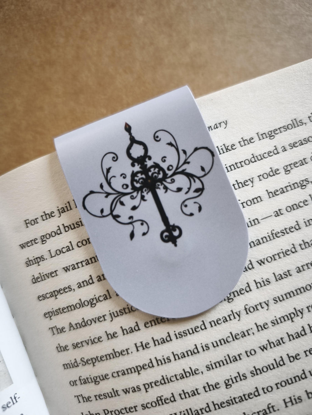 Dark Academia Ornate Skeleton Key Magnetic Page Marker | Gothic Filigree Bookmark | Arcane Reader Gift | Literary Talisman