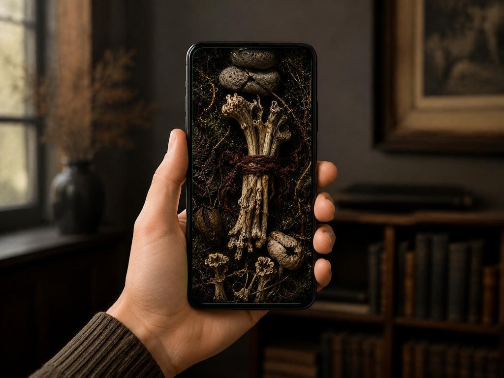Shrines Made by Nobody Phone Wallpaper Bundle | Dark Goblincore Lock Screen (Digital Download)