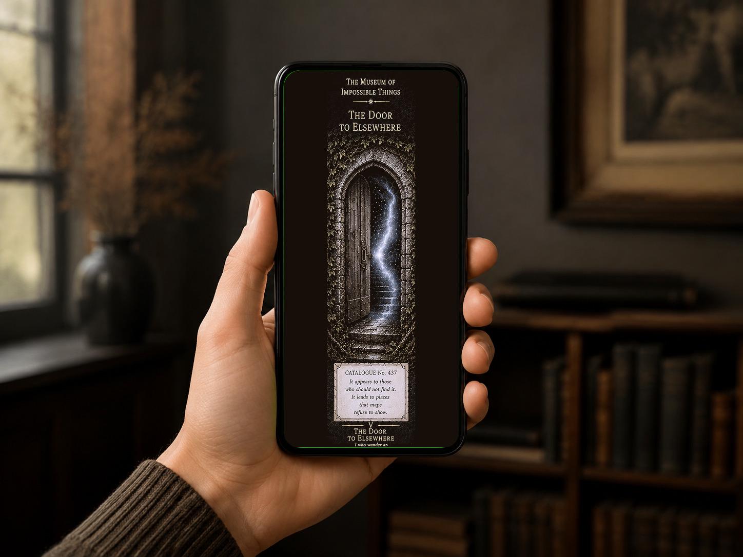 The Watcher at the Threshold Phone Wallpaper | Dark Academia Lock Screen, Esoteric Digital Bundle