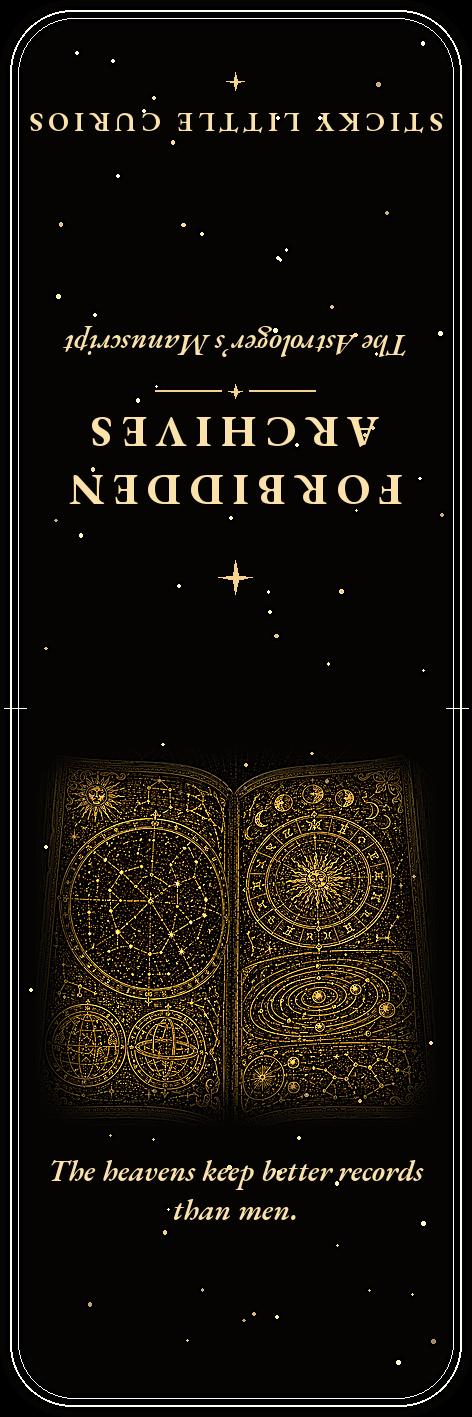 Forbidden Archives Bookmark | Dark Academia Occult Library Bookmark | Standard or Magnetic Page Marker