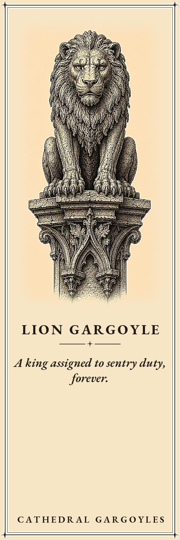Cathedral Gargoyles The Watchers Bookmark | Dark Academia Gargoyle Bookmark | Standard or Magnetic Page Marker