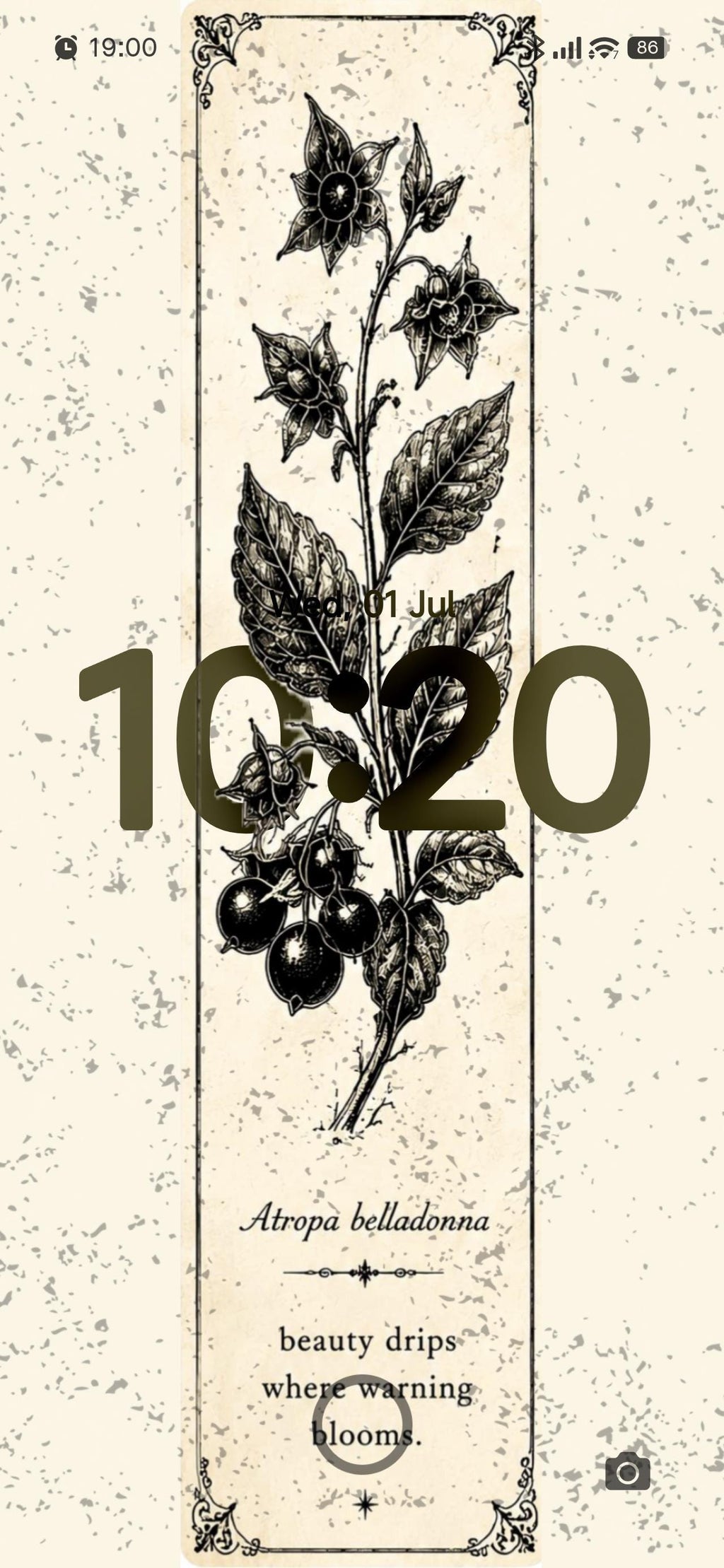 Poison Garden Phone Wallpaper Bundle | Botanical Witchy Digital Download | Dark Academia Lock Screen Set | Toxic Plant Aesthetic
