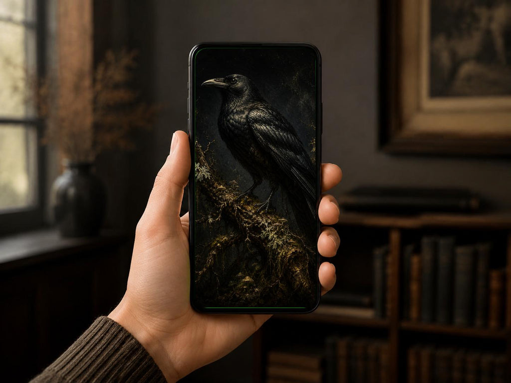 Forest Midnight Phone Wallpaper Bundle | Dark Goblincore Lock Screen (Digital Download)