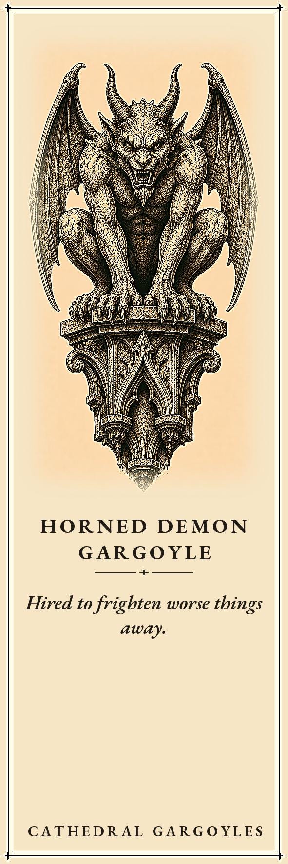 Cathedral Gargoyles The Guardians Printable Bookmarks | Dark Academia Gothic Bookmark Set | Digital Download Print & Cut