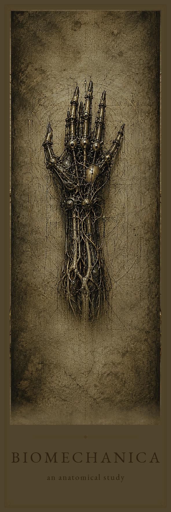 Bones & Anatomy Biomechanical Bookmark | Dark Surreal Specimens | Gothic Page Marker | Book Lover Gift